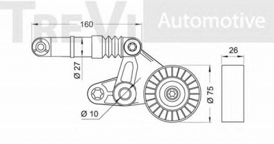 TREVI AUTOMOTIVE ta1685 -  Натяжная планка, поликлиновой ремень